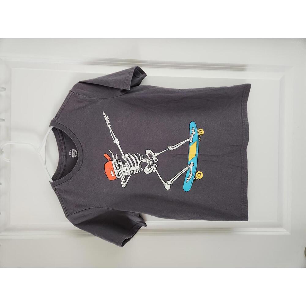 Wonder Nation Boys' Graphic Skateboard Skeleton T-Shirt Husky Large 10-12